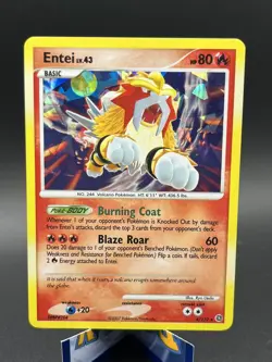 Entei Pokemon Secret Wonders 4/132 Cracked Ice Holo Rare Vintage LP - Image 1