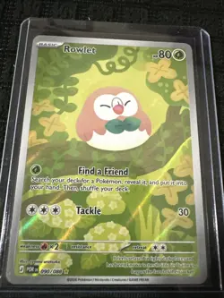 Pokemon Rowlet 90/88 Illustration Rare Perfect Order NM/Mint Full Art ME03 - Image 1