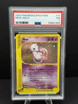 2002 Pokemon Expedition Mew Holo #19/165 PSA 7 | Tail Swirl 💫 - Image 1