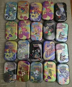 Pokemon TCG Empty Mini Tin Lot - 20 Tins - Various Styles - Image 1