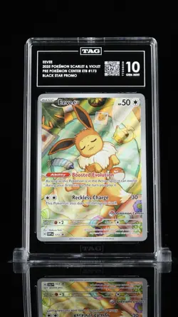 TAG 10 2025 POKEMON SVP PRISMATIC EVOULTIONS POKEMON CENTER ETB PROMO #173 EEVEE - Image 1
