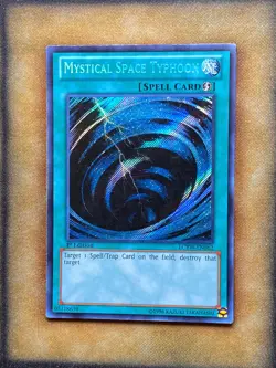 Yugioh Mystical Space Typhoon LCYW-EN062 Secret Rare 1st Ed LP - Image 1