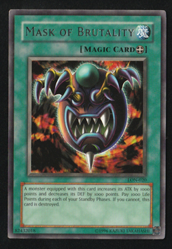Mask of Brutality LON-020 -YuGiOh Labyrinth of Nightmare TCG Set - Vintage, LP - Image 1