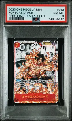 2023 One Piece Portgas D Ace Mini MANGA #013 PSA 8 Mint Holo Japanese 🔥 - Image 1