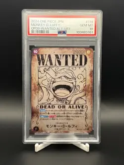 One Piece Monkey D. Luffy Wanted OP09-119 Alt Art Holo JP PSA 10 - Image 1