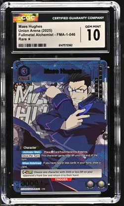 Union Arena GRADED Maes Hughes 046 FMA R⭐ 10 CGC ENGLISH - Image 1