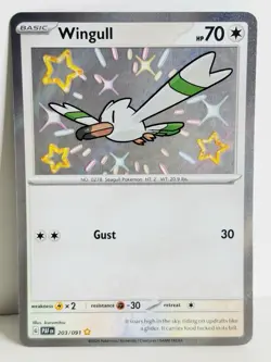 Wingull - 203/091 - Shiny Rare - Paldean Fates - Pokemon Card - - Image 1