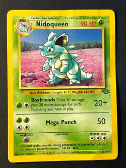Nidoqueen 23/64 Jungle Rare WOTC Pokemon Card HP - Image 1
