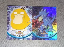 Pokemon Topps Cards Psyduck & Golduck #54 #55 Regular Holo HP - Image 1