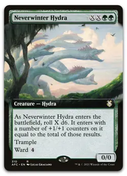 Neverwinter Hydra (Extended Art) #310 (NM) Forgotten Realms AFC Magic MTG - Image 1