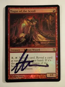 Magic The Gathering - 1x Signed Foil Magus of the Scroll (mtg) Time Spiral - Image 1