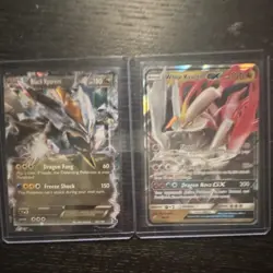 Pokemon TCG Black Kyurem GX & White Kyurem GX Holo Card Lot - 2 English Cards - Image 1
