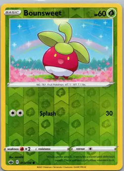 Pokemon TCG Bounsweet 13/198 Chilling Reign Rev Holo LP - Image 1