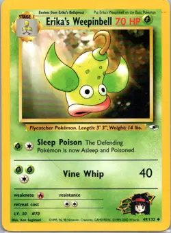 Pokemon TCG Erikas Weepinbell 49/132 Gym Heroes MP - Image 1