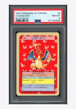 Pokemon PSA 8 Charizard Blue Back 1997 #6 Topsun Japanese - Image 1