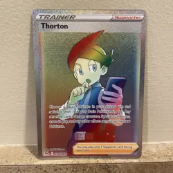 Thorton (Rainbow Secret Rare) - 210/196 - Lost Origin SWSH - Pokemon 2022 - NM - Image 1