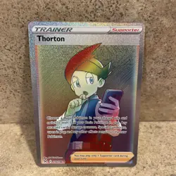 Thorton (Rainbow Secret Rare) - 210/196 - Lost Origin SWSH - Pokemon 2022 - NM - Image 2