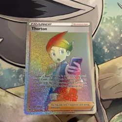Thorton (Rainbow Secret Rare) - 210/196 - Lost Origin SWSH - Pokemon 2022 - NM - Image 3