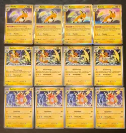 12 Lot Pokemon TCG EN. with 3 different Raichu.Holo SE58 - Image 1