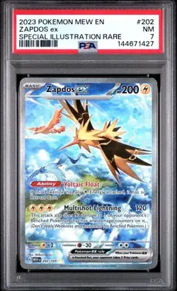 PSA 7 - 2023 Pokemon 151 Zaptos ex #202 - SPECIAL ILLUSTRATION RARE - Image 1