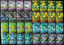 Eeveelution Pokemon Chinese Umbreon Jolteon Flareon Vaporeon RR Holo Lot 32 NE40 - Image 1