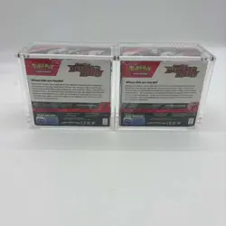Lot (2) Pokemon SV10 Destined Rivals English Booster Boxes Sealed w/Acrylic Case - Image 2