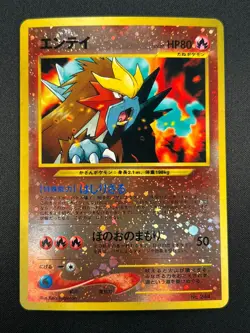 [NM] Entei Pokemon Japanese No.244 2000 Neo Premium File 2 Vintage Holo 9M3 - Image 2