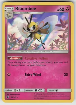 Ribombee 93/149 Holo Holo Rare SM Base Set Pokemon Lightly Played - Image 1