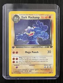Pokemon Dark Machamp 1st Edition Team Rocket Holo 10/82 - Image 1