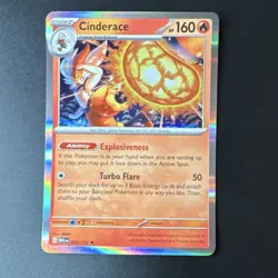 Pokemon Cinderace 028/132 Me01: Mega Evolution Holo Rare Stage 2 160 HP - Image 1