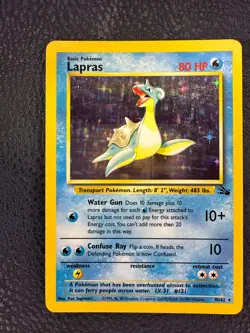 1999 Lapras #10/62 Holo MP+ Rare Pokemon Fossil Vintage WOTC - Image 3