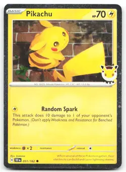 PIKACHU (POKEMON DAY 2026) 051/162 HOLO POKEMON NM - Image 1