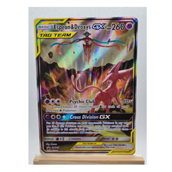 Pokemon Espeon & Deoxys GX TAG TEAM Promo Holo SM240 SM 260 HP Card NM/LP - Image 1