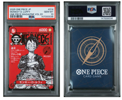 2025 ONE PIECE JAPANESE PROMOS MAGAZINE VOL.20 #014 MONKEY D. LUFFY PSA 10 - Image 3