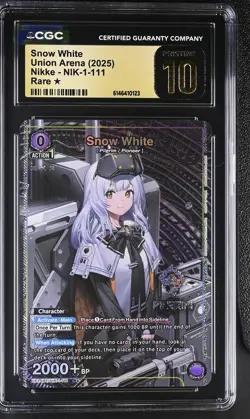 Union Arena GRADED Snow White 111 Nikke R⭐ PRISTINE BLACK LABEL 10 CGC ENGLISH - Image 1