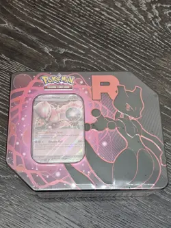 Pokemon Team Rocket MewTwo Tin New Sealed Destined Rivals *PREORDER* - Image 1