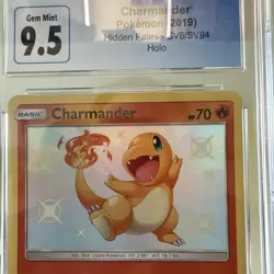 CGC 9.5💎 Charmander SV6/SV94 - Hidden Fates Shiny Vault Pokemon 10 Gem Mint - Image 4