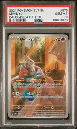 2024 Pokemon SVP EN SV Black Star Promo #075 Mimikyu Paldean Fates PSA 10 GEM MT - Image 1