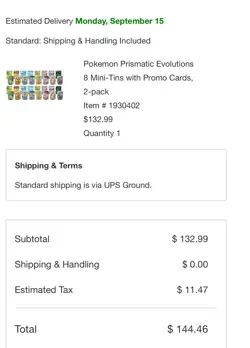 Pokemon Prismatic Evolutions 8 Mini-Tins w Promo Cards Costco 2pack Confirmed ✅ - Image 2