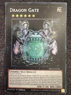 Yugioh Dragon Gate MP25-EN148 Prismatic Secret Rare 1st Edition NM - Image 1