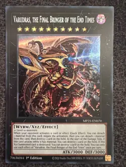 Yugioh Varudras, the Final Bringer of the End Times MP25-EN070 Secret Rare NM - Image 1