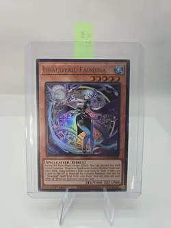 YUGIOH- DRACOTAIL FAIMENA-JUSH-EN002- ULTRA RARE- FIRST EDITION - YGO TCG- NM/M - Image 2