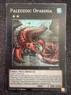 Yugioh Paleozoic Opabinia MP25-EN138 Prismatic Secret Rare 1st Edition NM - Image 1