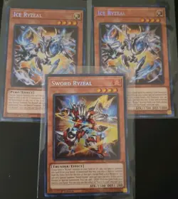 2x Ice Ryzeal 1x Sword Ryzeal Prismatic Secret Rare Near Mint 1st MP25 Yugioh NM - Image 1