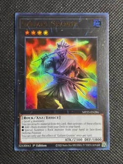 YuGiOh! - Gallant Granite MP25-EN286 Ultra Rare 1st Edition Near Mint - Image 1