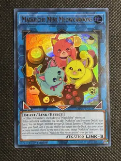 YuGiOh! - Madolche Mini Meowcaroons MP25-EN224 Ultra Rare 1st Edition Near Mint - Image 1