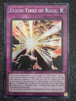 Yugioh Exxod Fires of Rage MP25-EN094 Prismatic Secret Rare 1st Edition NM - Image 1