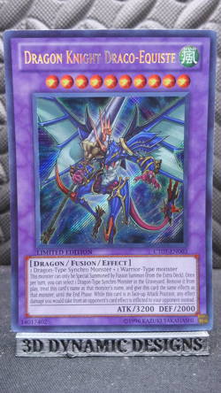 | Yugioh Dragon Knight Draco-Equiste CT07-EN003 Secret Rare 2010 Tin NM- 🔥 | - Image 1