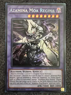 Yugioh Azamina Moa Regina MP25-EN105 Prismatic Secret Rare 1st Edition NM - Image 1
