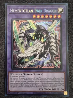 Yugioh Mementotlan Twin Dragon MP25-EN067 Prismatic Secret Rare 1st Edition NM - Image 1